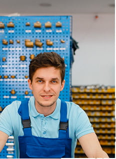 plumber in training centre